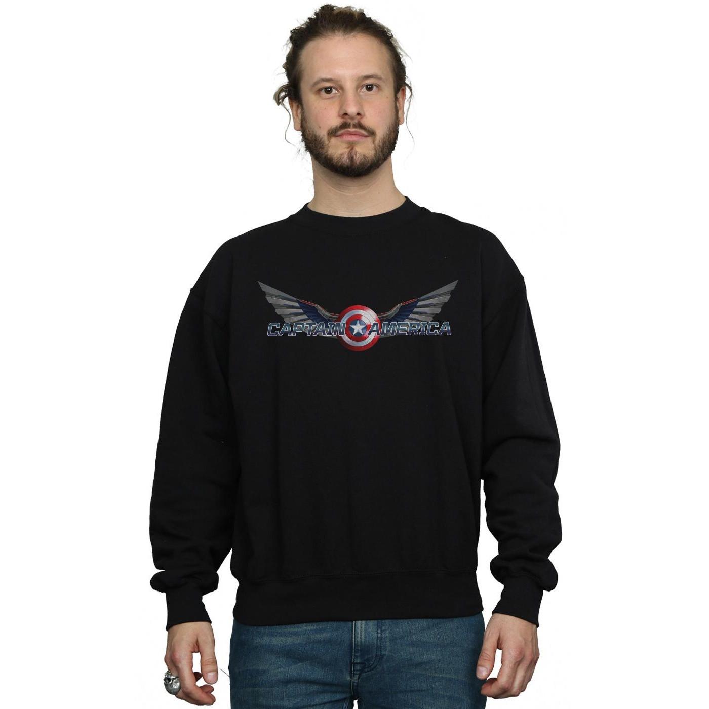 MARVEL  Falcon And The Winter Soldier Captain America Logo Sweatshirt 