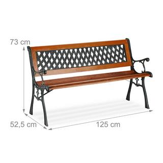 Northio Panca da giardino in legno e ghisa  