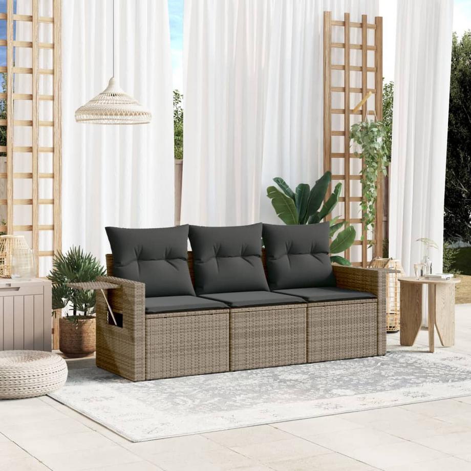 VidaXL Ensemble de canapés de jardin rotin synthétique  