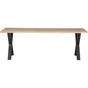 Table à manger Tablo chêne FSC avec bord d'arbre 199x90 pied Alkmaar