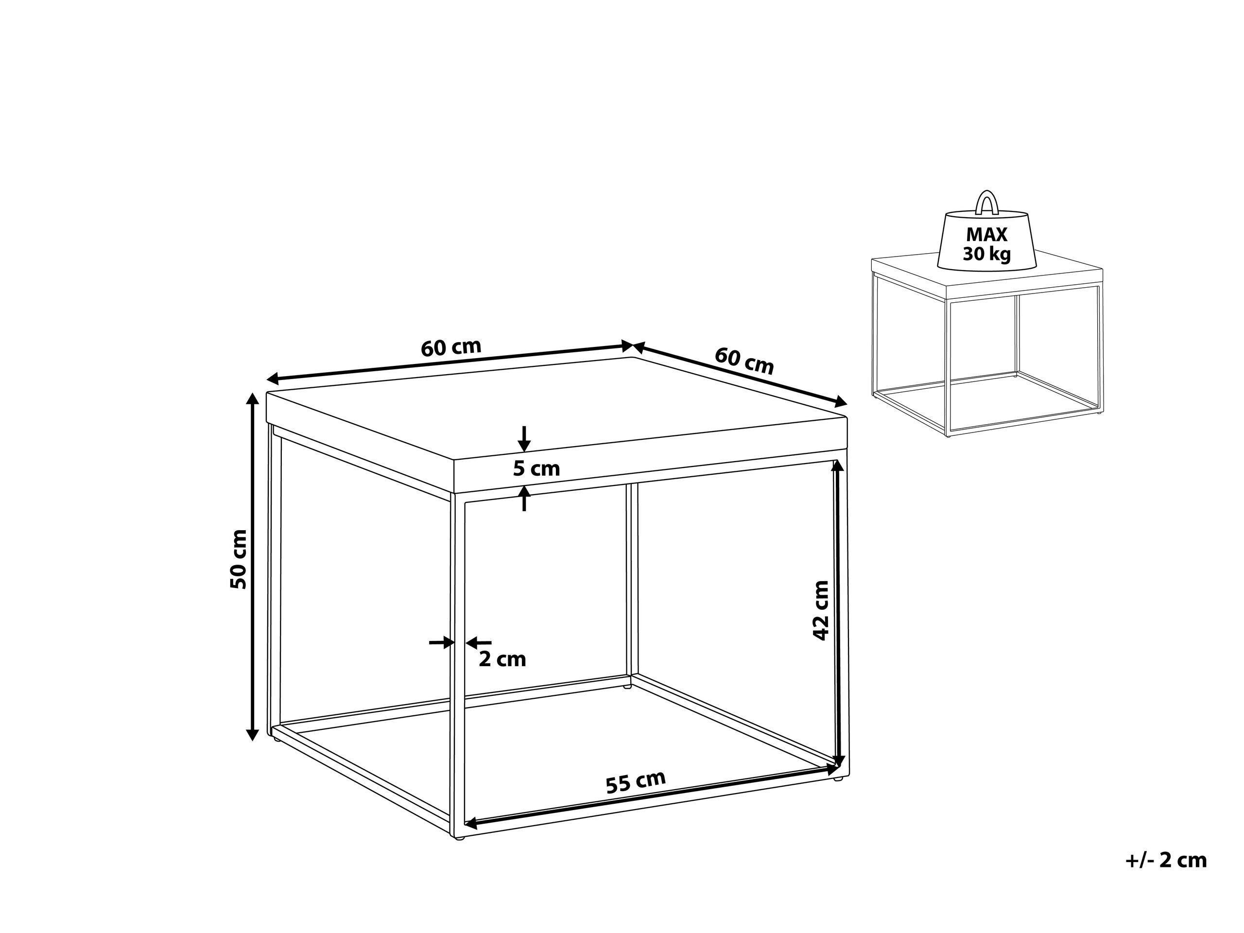 Beliani Beistelltisch aus MDF-Platte Modern DELANO  