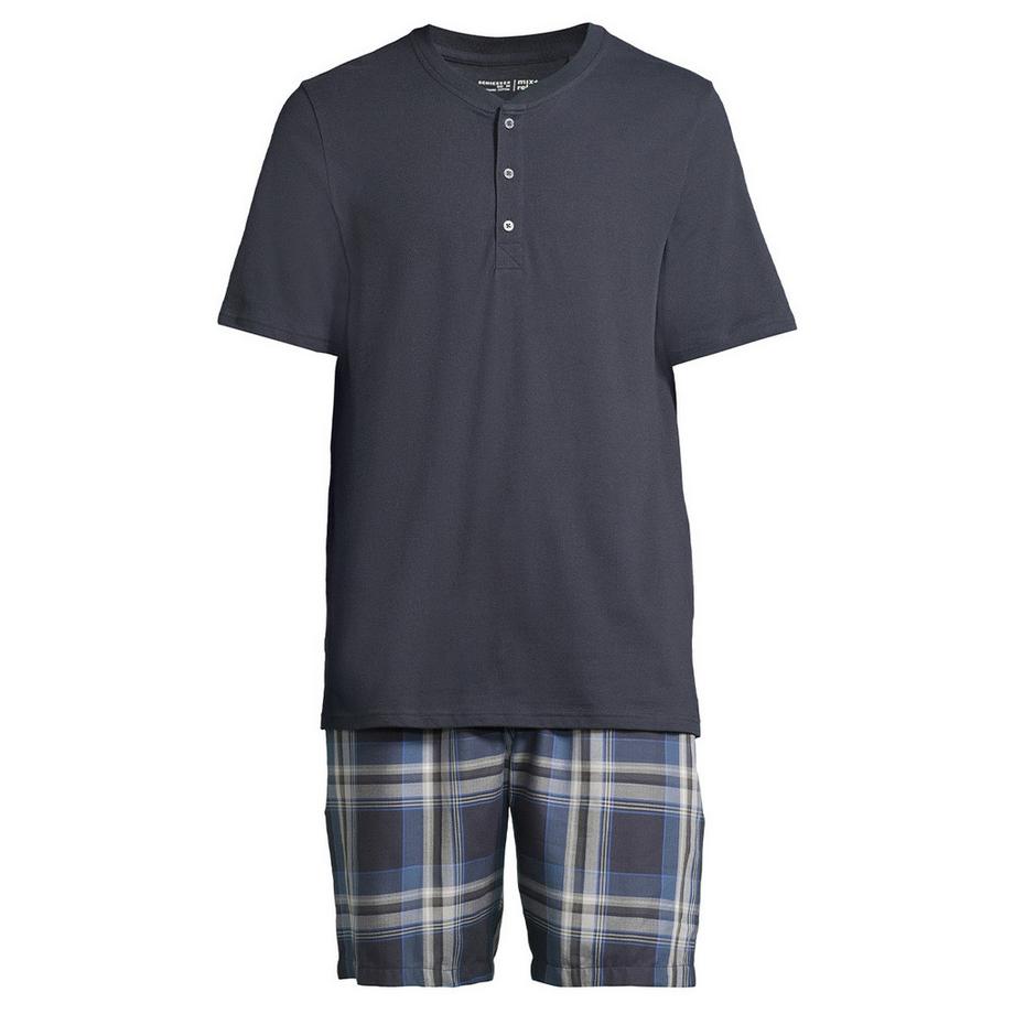 Schiesser Night & Home Pyjama Court Henley  