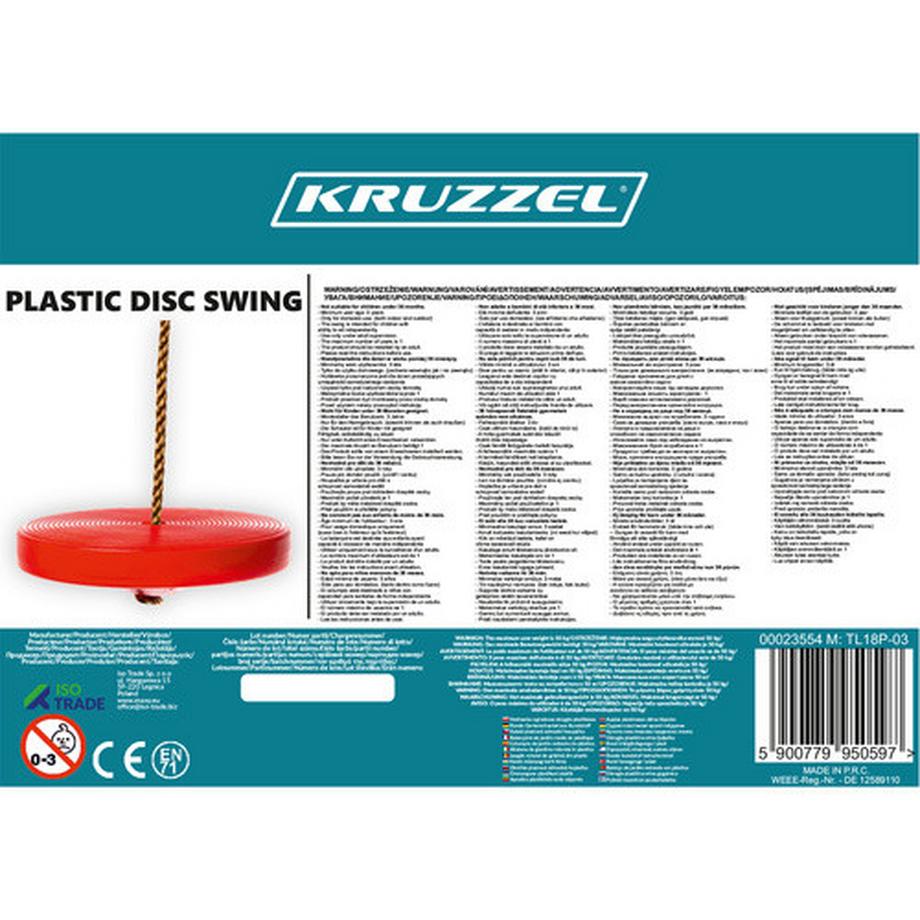 Kruzzel Gartenschaukel rund aus Kunststoff 23554  