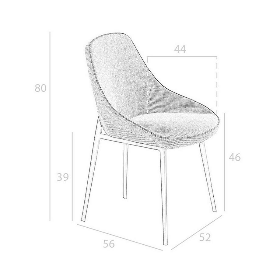 ANGEL CERDA Stuhl ausem Stoff  