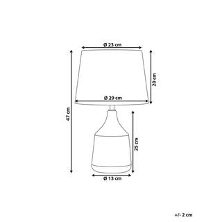 Beliani Lampada da tavolo en Ceramica Retrò WARI  