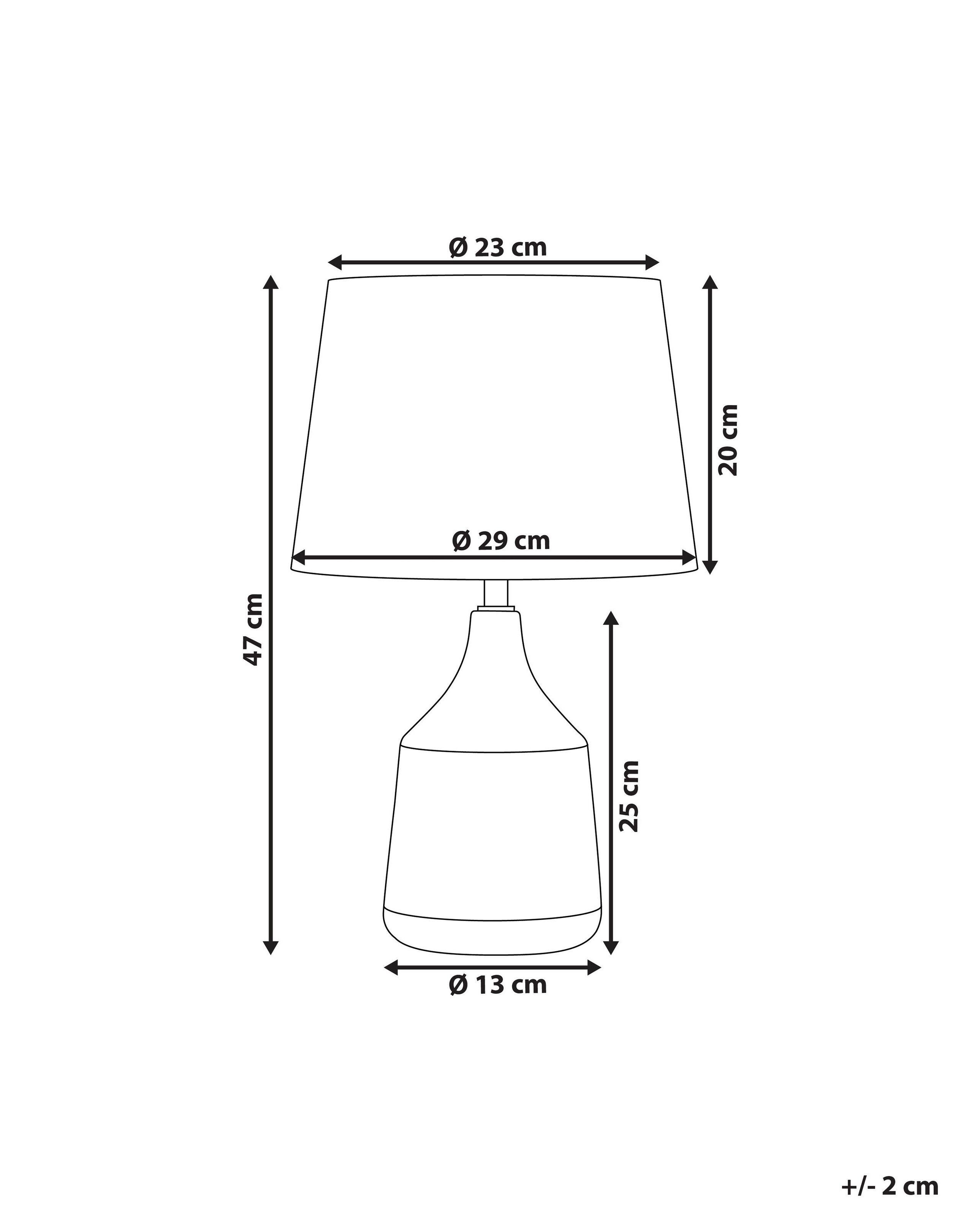 Beliani Lampe à poser en Céramique Rétro WARI  