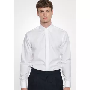 Smokinghemd Regular Fit Langarm Uni