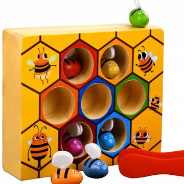 Spiele aus Holz – Bienen fangen – Honigkuchen