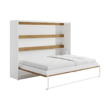 Letto estraibile 140 x 200 cm Apertura orizzontale manuale Con LED Bianco e Naturale - RAPILI