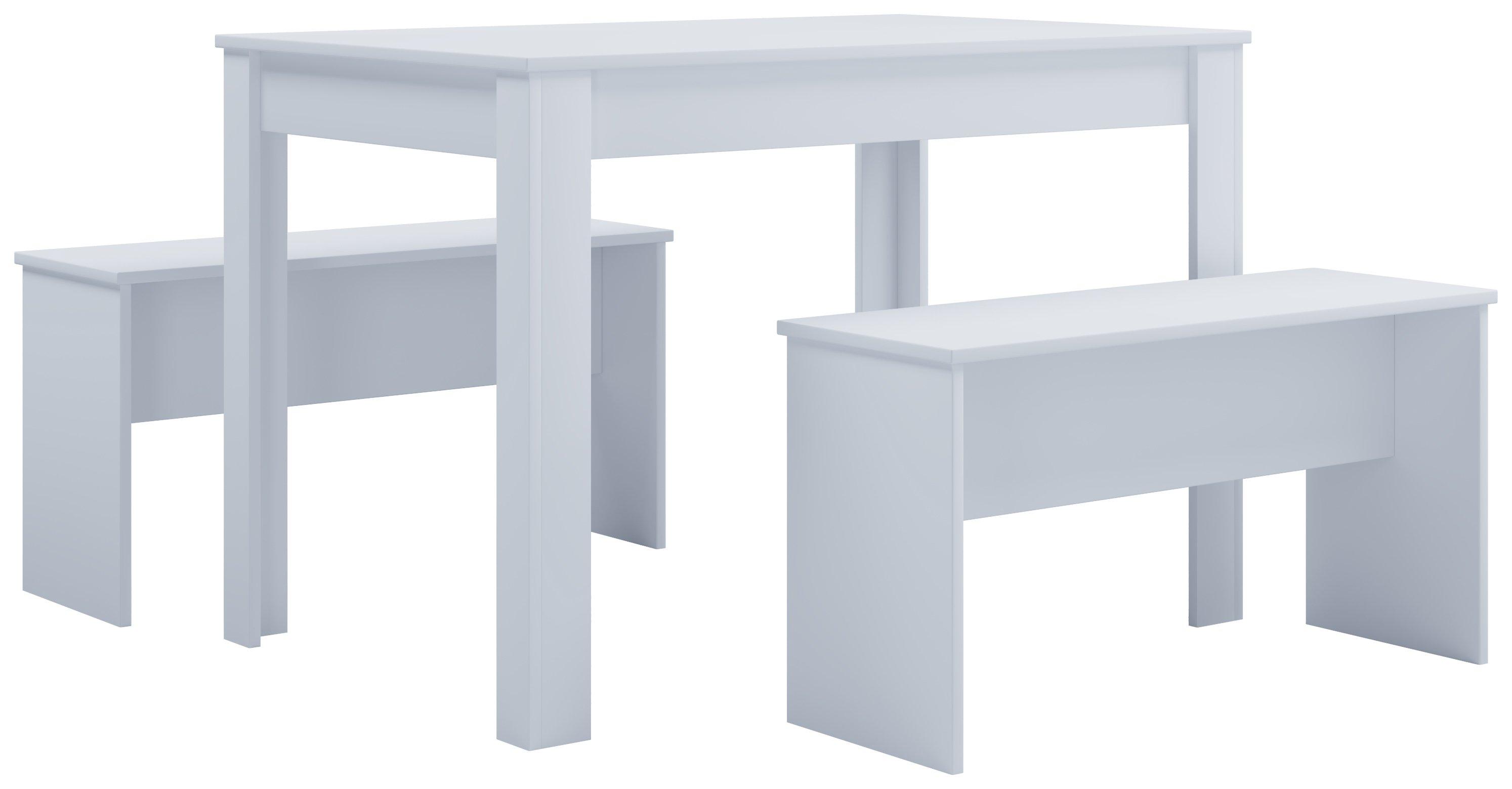 VCM Essgruppe | Küchentisch Set |Tischgruppe | Maße Tisch ca. H. 75 x B. 110 x T. 70 cm | Mit zwei Sitzbänke | Esstisch Set - Esal XL  