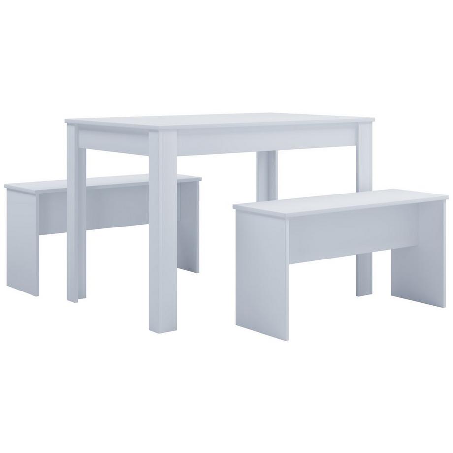 VCM Essgruppe | Küchentisch Set |Tischgruppe | Maße Tisch ca. H. 75 x B. 110 x T. 70 cm | Mit zwei Sitzbänke | Esstisch Set - Esal XL  