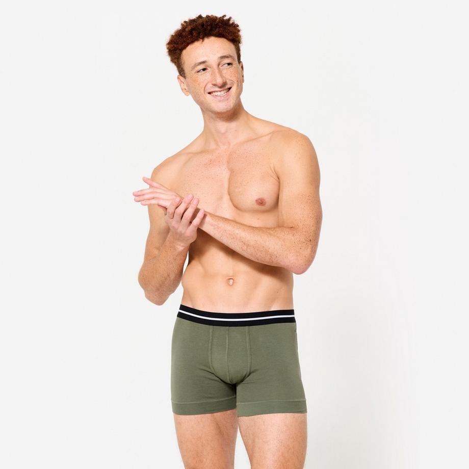 DECATHLON  Boxer uomo alto contenuto cotone confezione da 2 