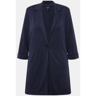 Ulla Popken Blazer in jersey Collo a revers Maniche 3/4 Misto modal  