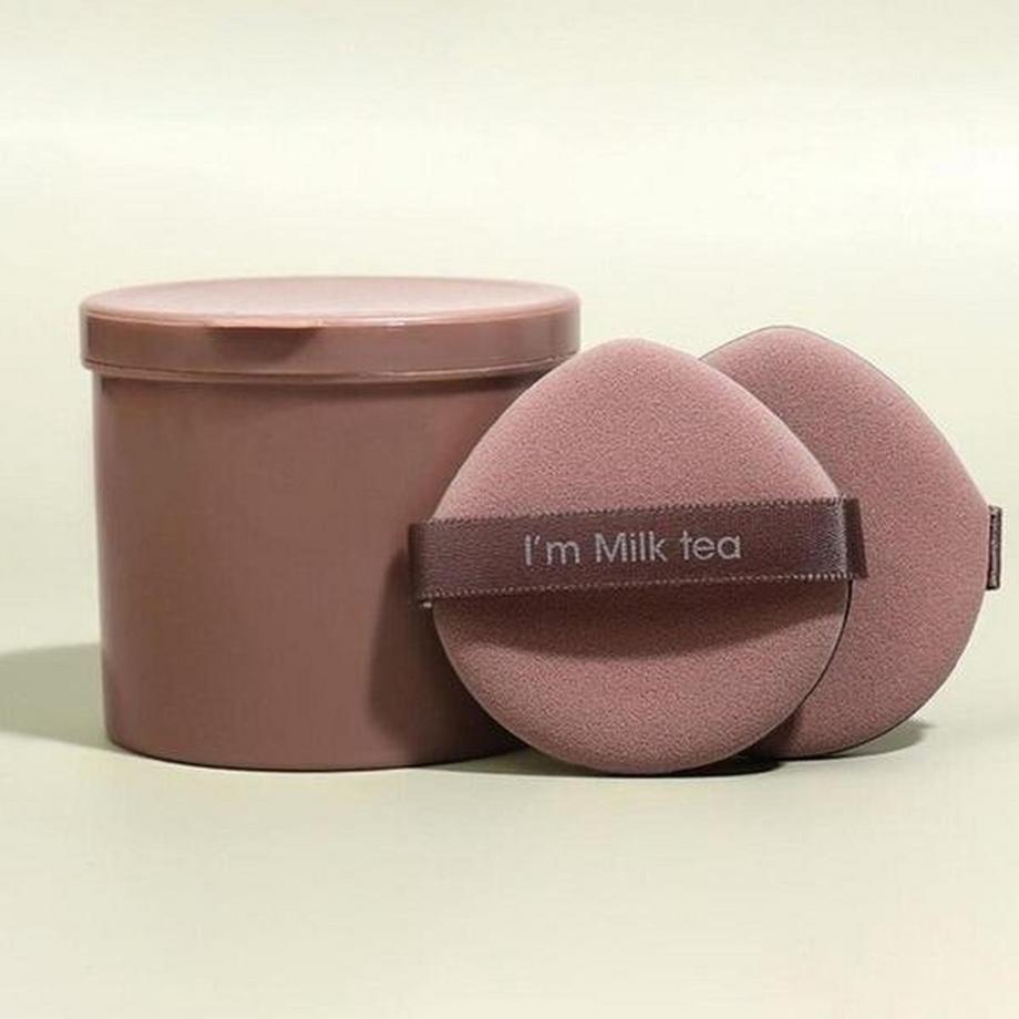 B2X  7x Puderquasten mit Vorratsdose 