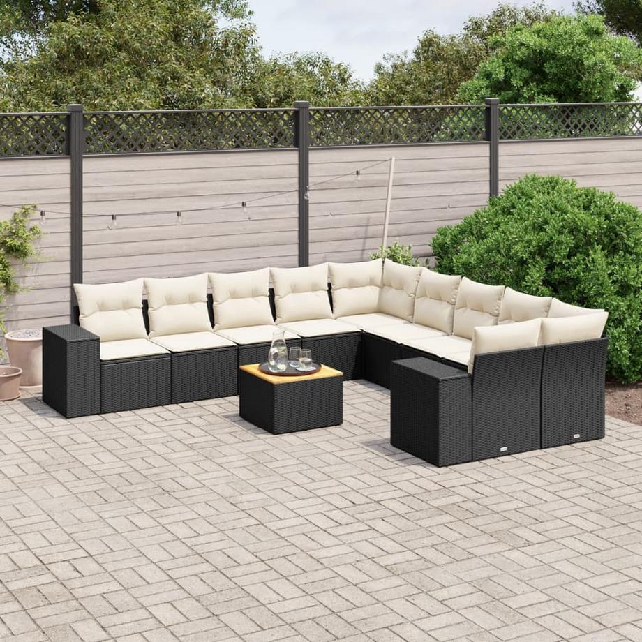 VidaXL Ensemble de canapés de jardin rotin synthétique  