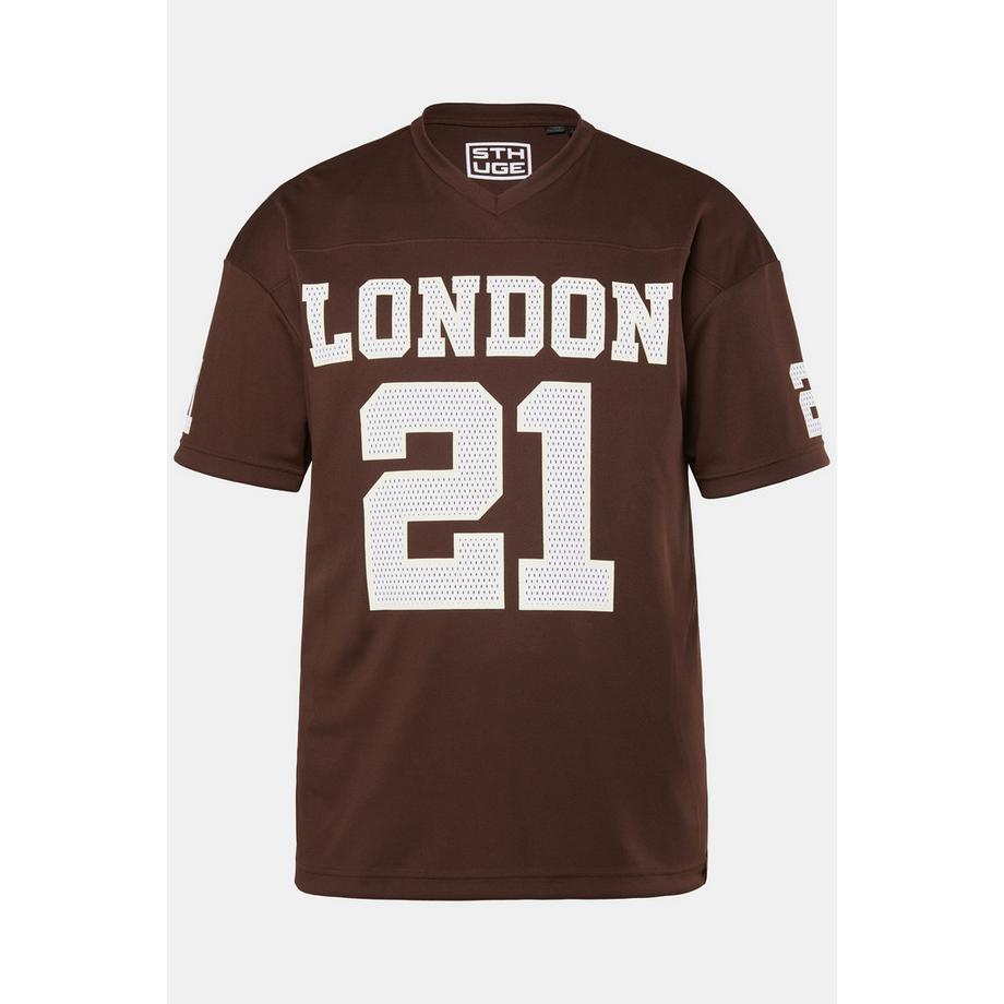 Sthuge T-Shirt Oversize Mesh Imprimé Football Manches Courtes  