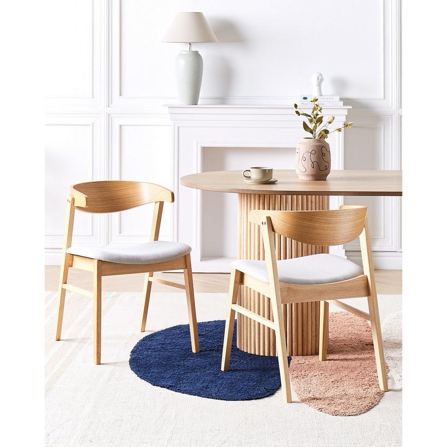 Beliani Esszimmerstuhl 2er Set aus Stoff  LILLY  