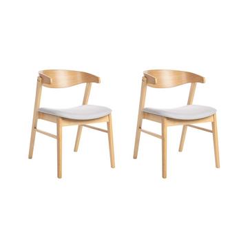 Lot de 2 chaises de salle à manger en Polyester Traditionnel LILLY