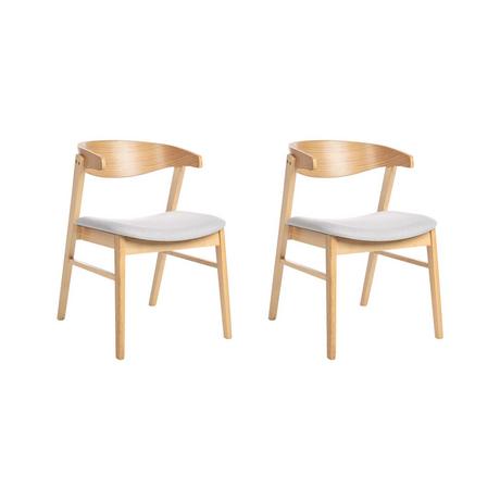 Beliani Lot de 2 chaises de salle à manger en Polyester Traditionnel LILLY  