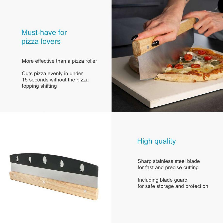 Intirilife Coupe-Pizza Professionnel Avec Lame En Acier Inoxydable  