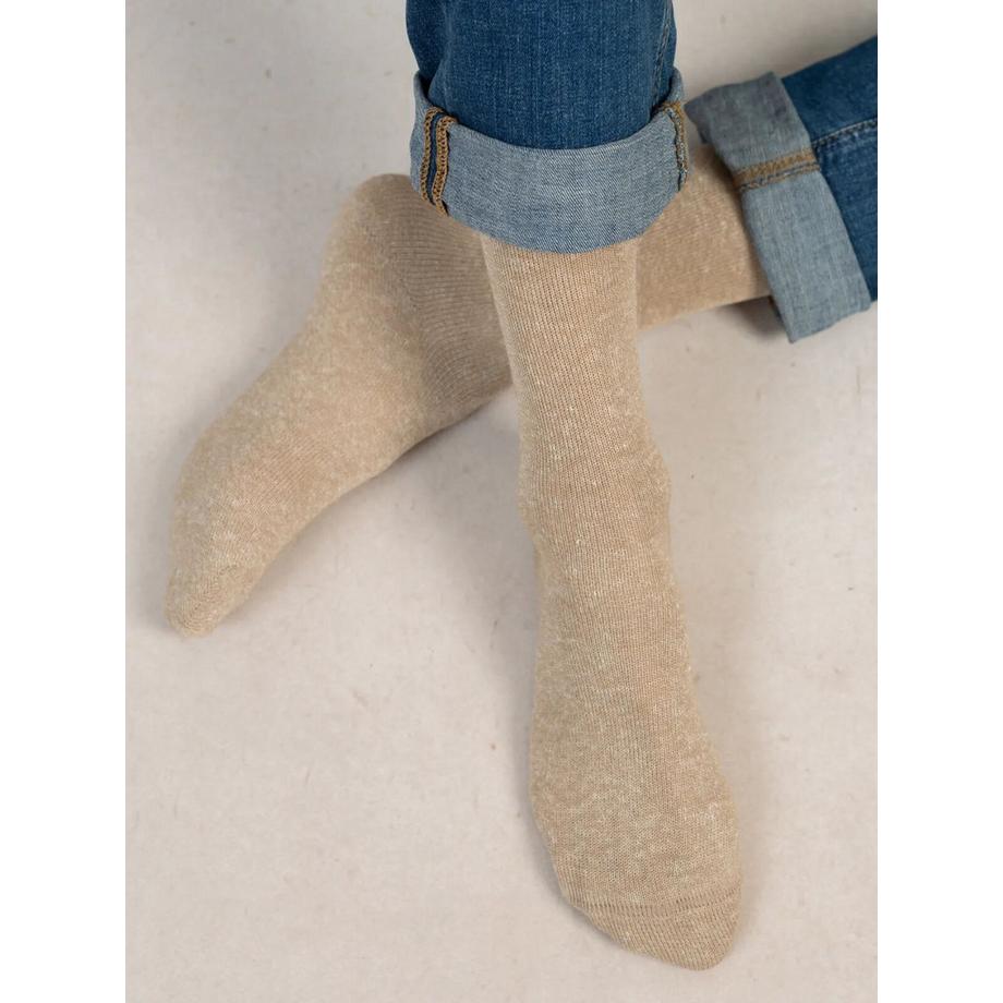 BLEU FORET Chaussettes Lin Coton  