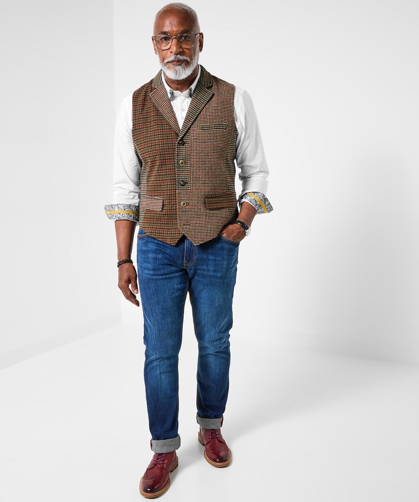 Joe Browns Gilet a Quadri Regular Fit con Fodera a Contrasto  