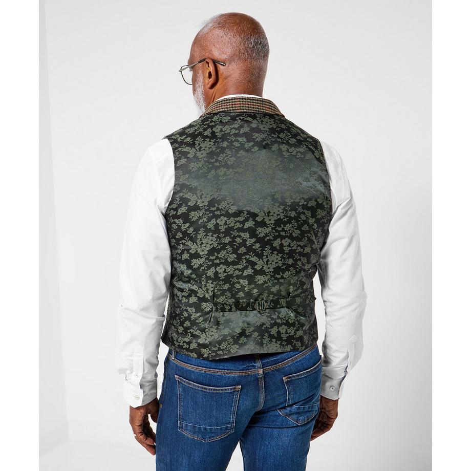 Joe Browns Gilet à Carreaux Regular Fit avec Doublure Contrastante  