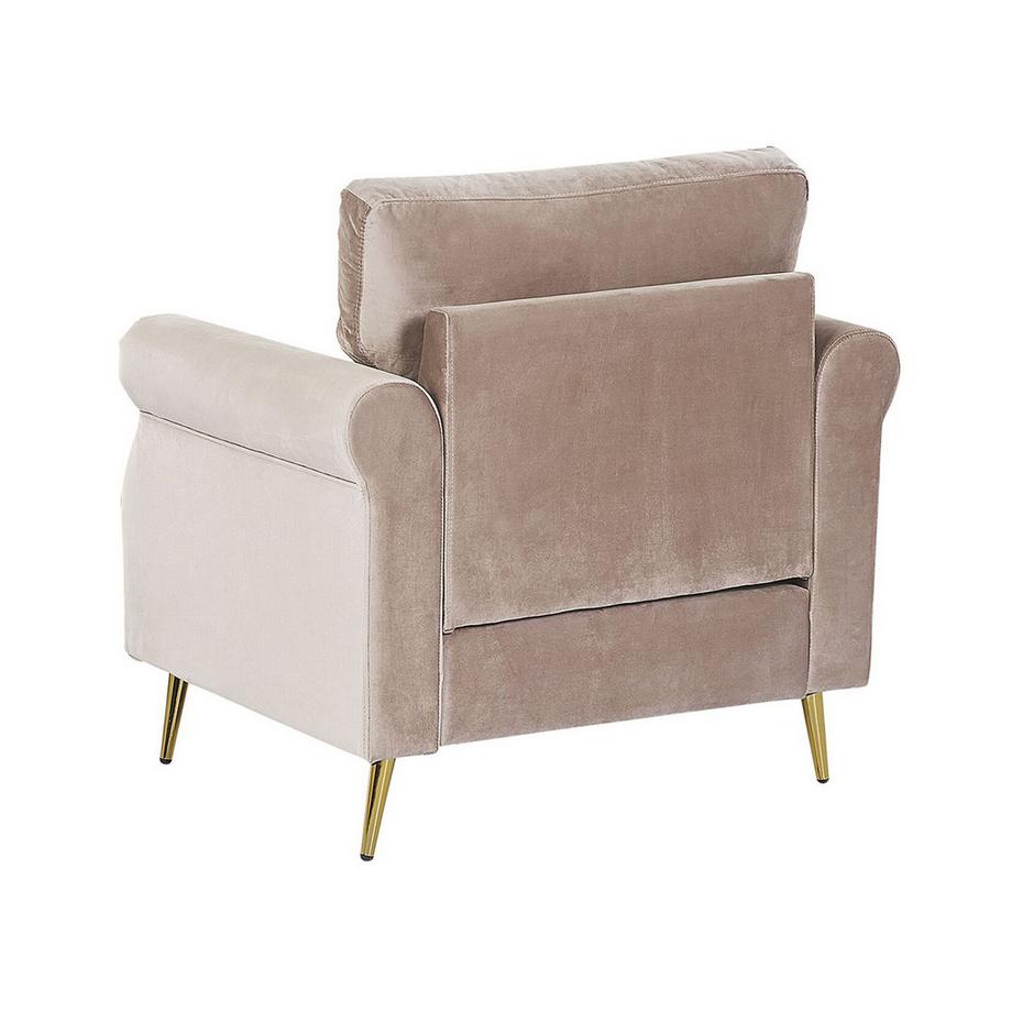 Beliani Fauteuil en Velours Rétro VIETAS  