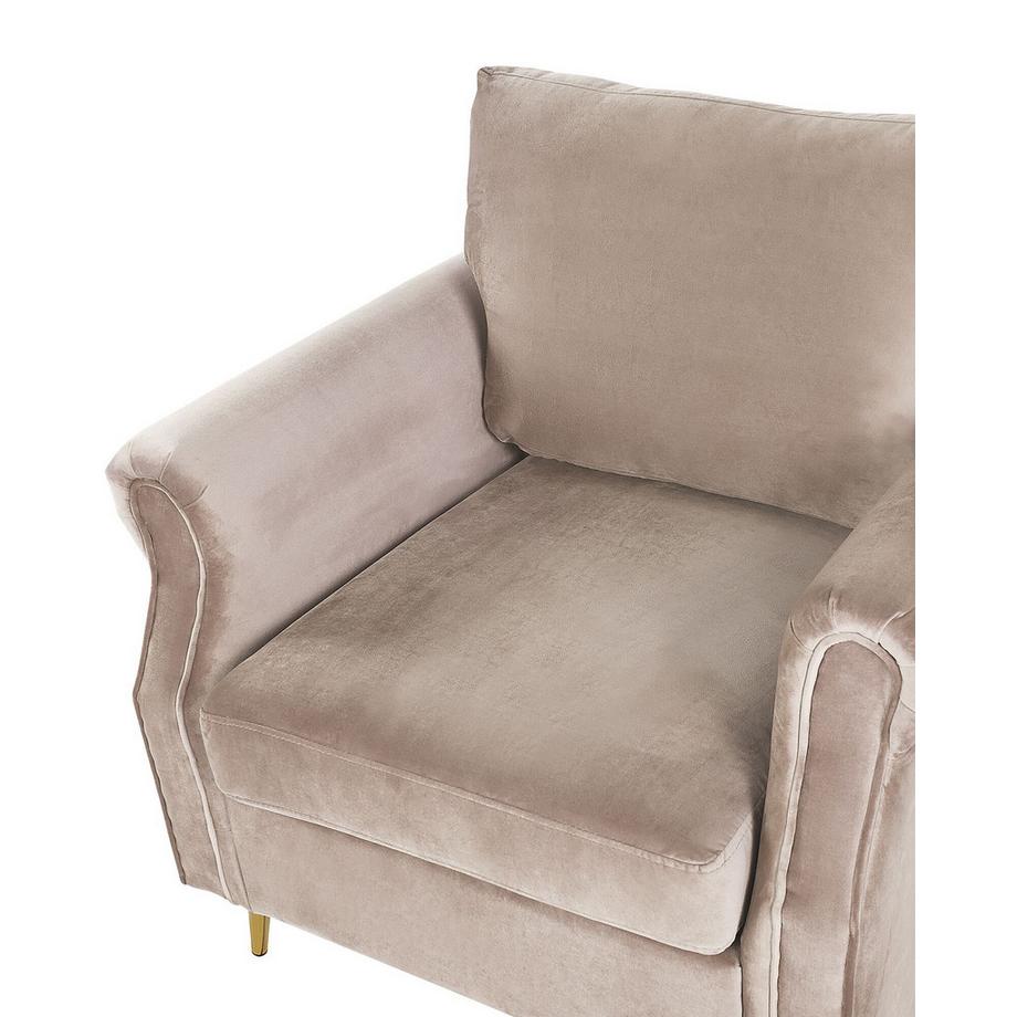 Beliani Fauteuil en Velours Rétro VIETAS  