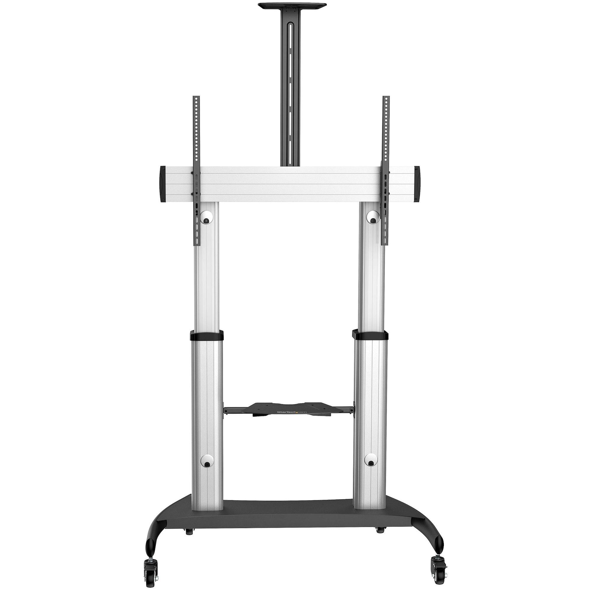 STARTECH.COM  StarTech.com Mobile TV Stand girevole su ruote - Carrello porta TV resistente per schermi da 60-100" (100kg) - Supporto tv da pavimento universale con ripiani 