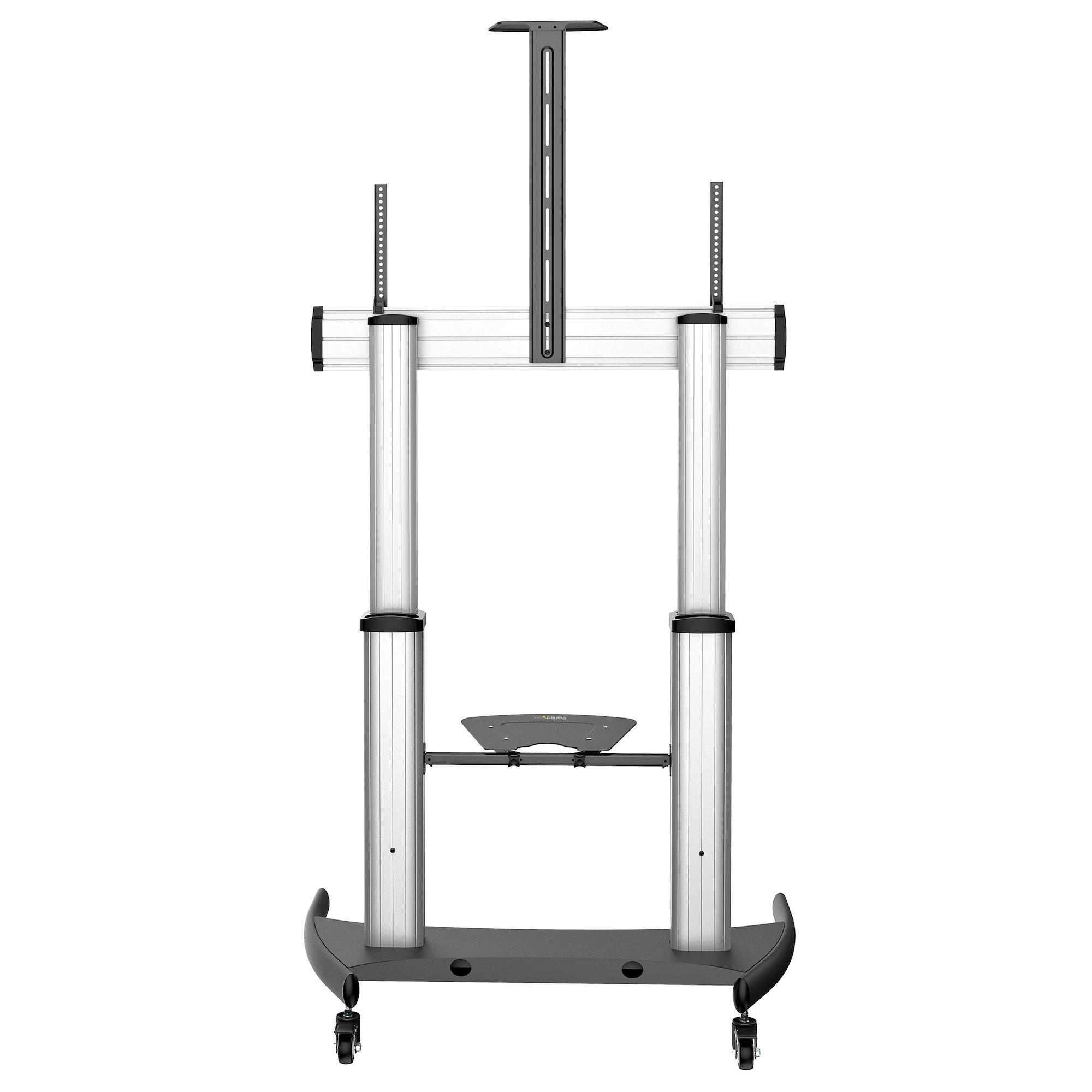 STARTECH.COM  StarTech.com Mobile TV Stand girevole su ruote - Carrello porta TV resistente per schermi da 60-100" (100kg) - Supporto tv da pavimento universale con ripiani 