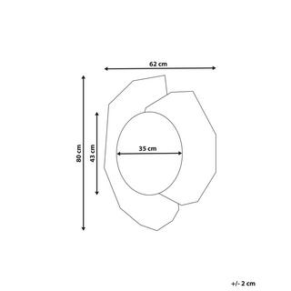 Beliani Wandspiegel aus Glas Modern TROYON  
