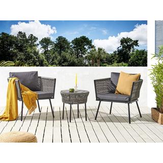 Beliani Set bistrot en Rattan sintetico Boho GARGANO  