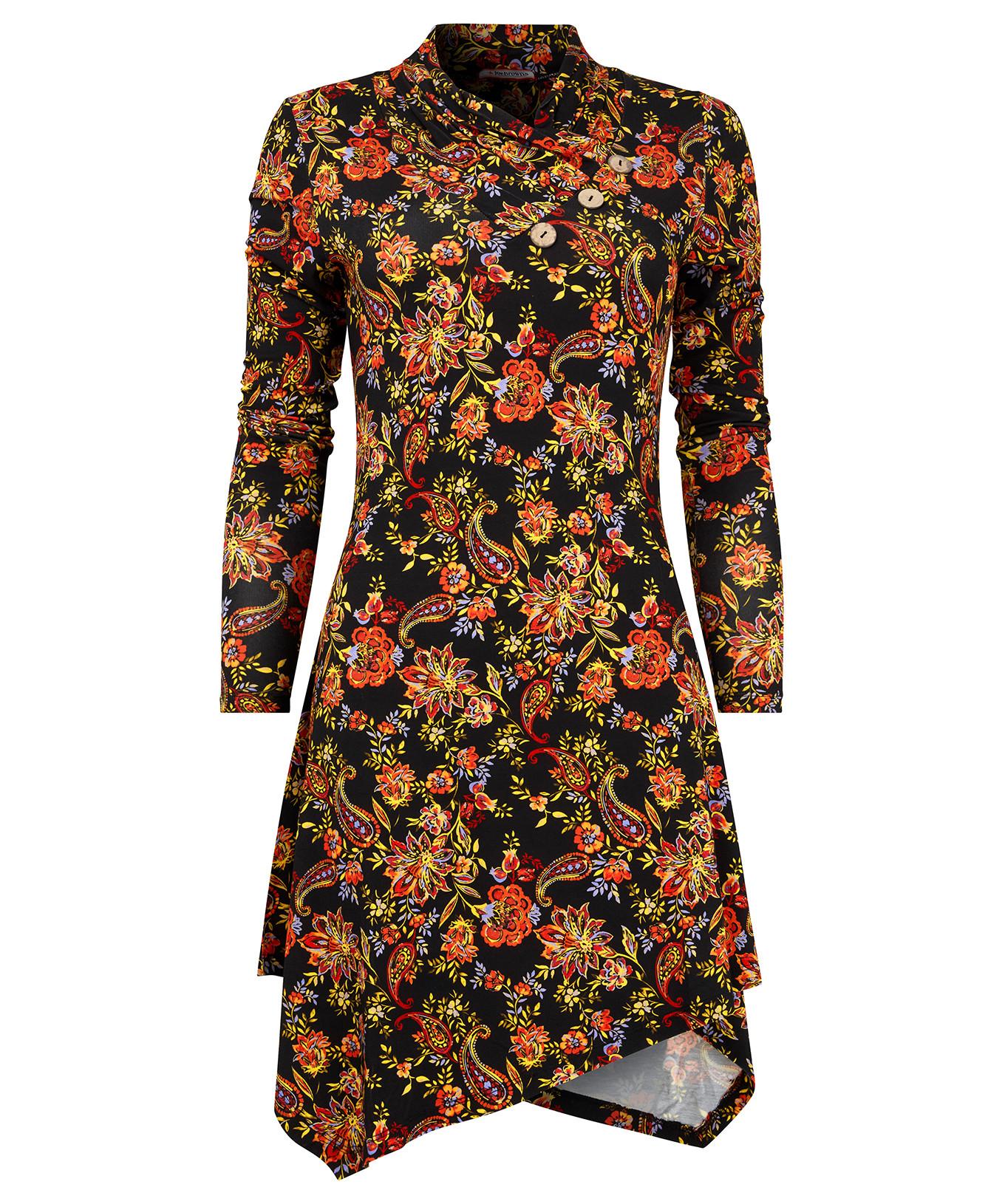 Joe Browns  Asymmetrische Tunika mit Blumenmuster und Plissee 