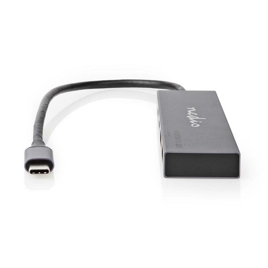 Nedis  USB-hubb | 1x USB-C™ 3.2 Gen 2 Male | 2x USB-A 3.2 Gen 2 Female / 2x USB-C™ 3.2 Gen 2 Female | 4-Port-Anschluss(e) | USB 3.2 Gen 2 | USB ström | 10 Gbps 