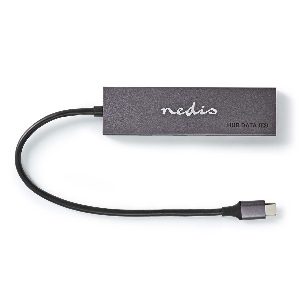 Nedis  USB-hubb | 1x USB-C™ 3.2 Gen 2 Male | 2x USB-A 3.2 Gen 2 Female / 2x USB-C™ 3.2 Gen 2 Female | 4-Port-Anschluss(e) | USB 3.2 Gen 2 | USB ström | 10 Gbps 