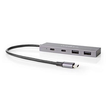 USB-hubb | 1x USB-C™ 3.2 Gen 2 Male | 2x USB-A 3.2 Gen 2 Female / 2x USB-C™ 3.2 Gen 2 Female | 4-Port-Anschluss(e) | USB 3.2 Gen 2 | USB ström | 10 Gbps