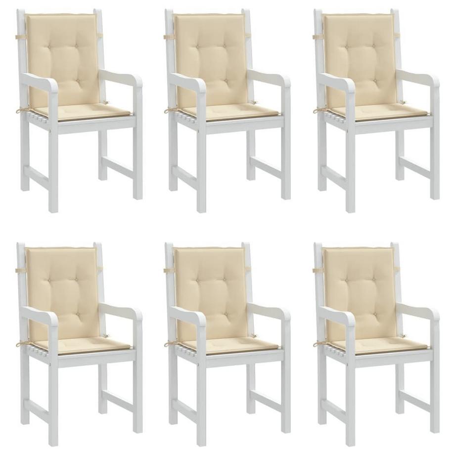 VidaXL Coussins de chaise de jardin 6 pcs tissu  