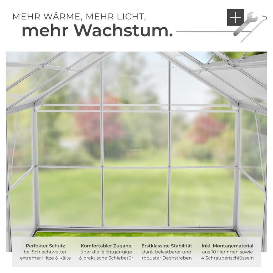 Tectake  Serre avec fondation  7,7 m³ 