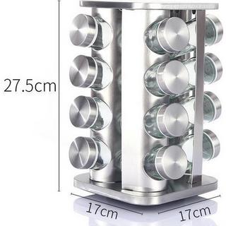 Cheffinger Porte-épices rotatif - 16 pots à épices  