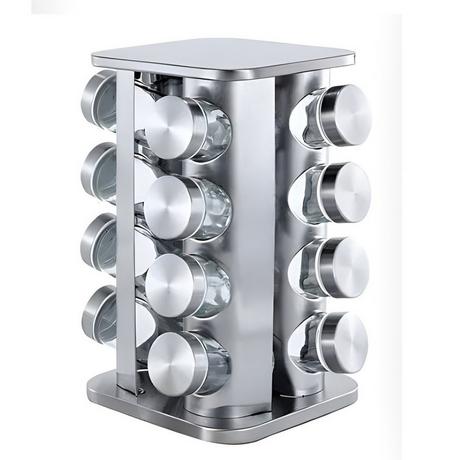 Cheffinger Porte-épices rotatif - 16 pots à épices  
