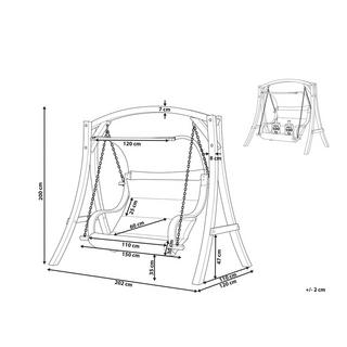 Beliani Dondolo da giardino en Tessuto Boho APRILIA  