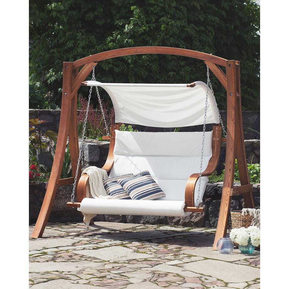 Beliani Hollywoodschaukel aus Stoff Boho APRILIA  