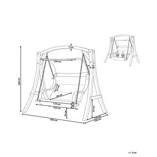 Beliani Dondolo da giardino en Tessuto Boho APRILIA  