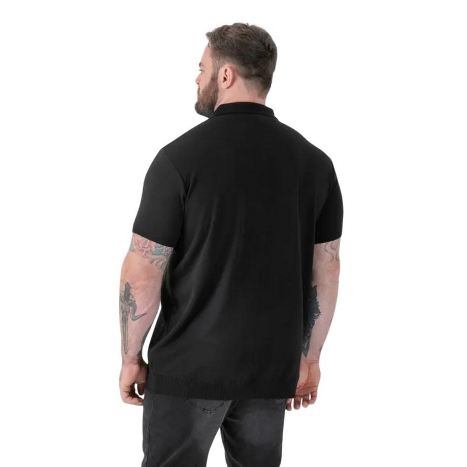 Duke  D555 Polo En Maille Torsadée À Col Zippé Kennedy 