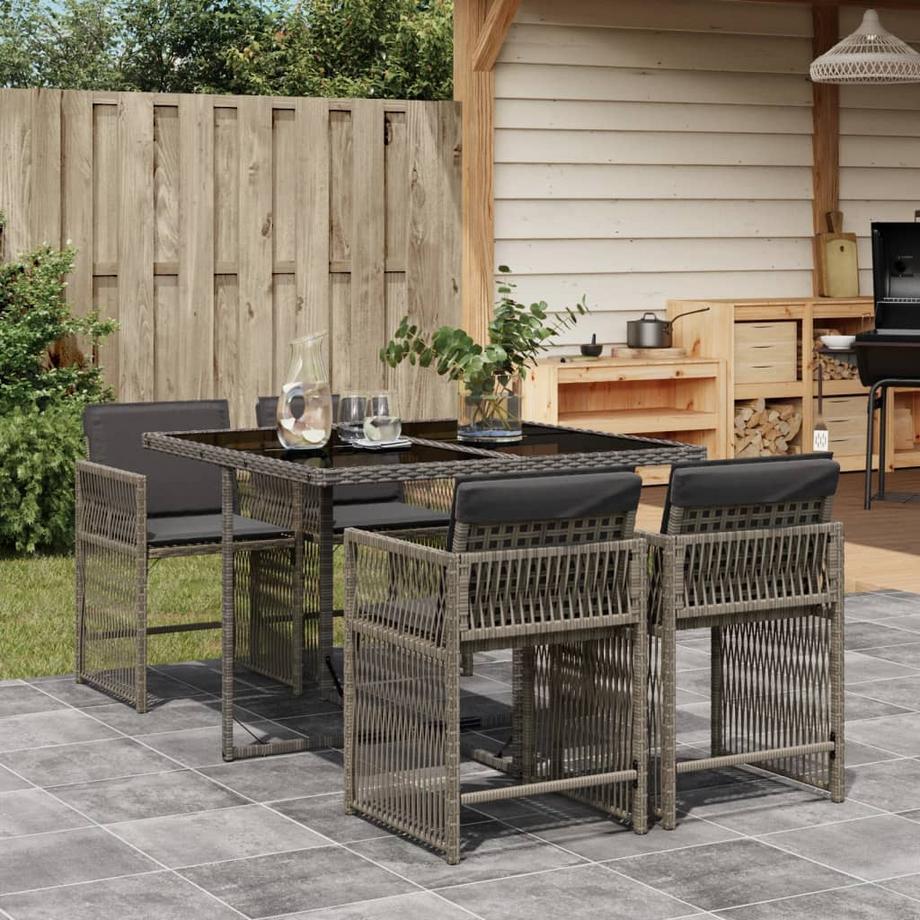 VidaXL set da pranzo da giardino Polirattan  