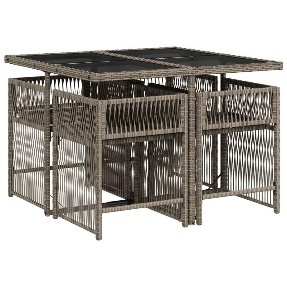 VidaXL set da pranzo da giardino Polirattan  