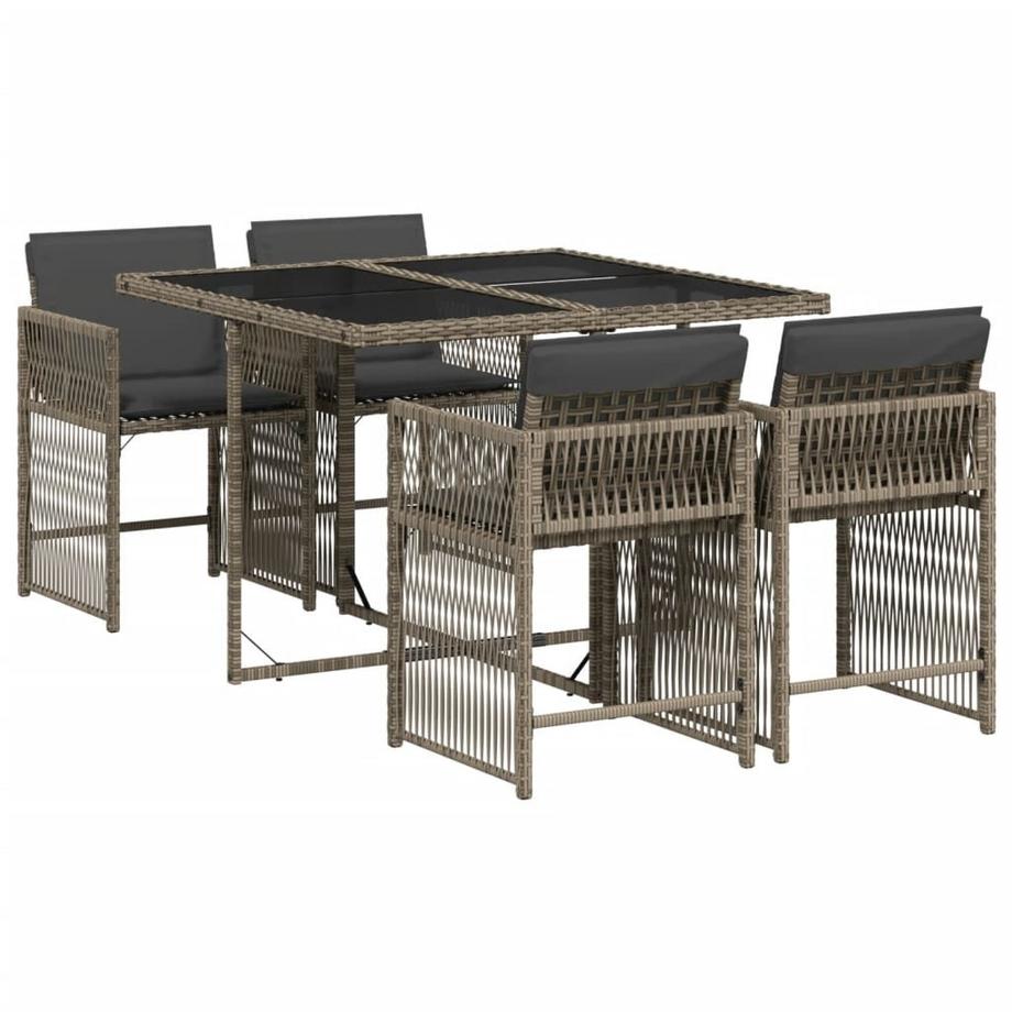set da pranzo da giardino Polirattan