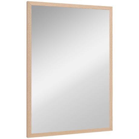 Northio Wandspiegel 50 x 70 cm dekorativer Spiegel mit 4 Haken, rechteckiger Spiegel für Schlafzimmer, Badezimmer  