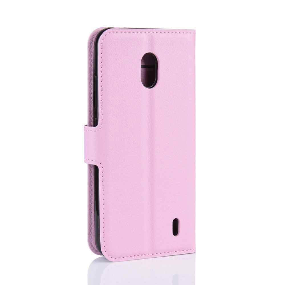 Cover-Discount  Nokia 2.2 - Étui en cuir coque avec compartiments pour cartes roses 